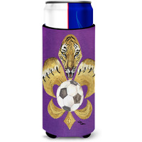 Tiger Fleur de lis Soccer Ultra Beverage Insulators for slim cans 8477MUK