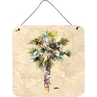 "Caroline's Treasures 8481DS66 Tree-Palm Tree Aluminum Metal Wall or Door Hanging Prints, 6 x 6"", Multicolor"