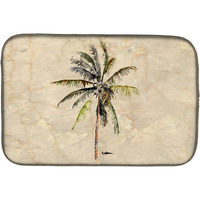 "Caroline's Treasures Palm Tree Dish Drying Mat, 14"" x 21"", Multicolor"