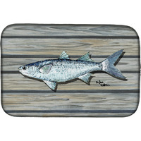 "Caroline's Treasures Fish Mullet Dish Drying Mat, 14"" x 21"", Multicolor"