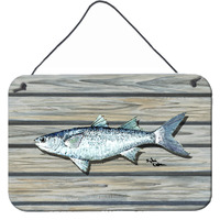 "Caroline's Treasures Fish Mullet Aluminum Metal Wall or Door Hanging Prints, 8 x 12"""