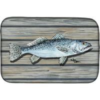 "Caroline's Treasures Fish Speckled Trout Dish Drying Mat, 14 X 21, Multicolor"