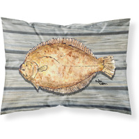 "Caroline's Treasures 8495PILLOWCASE Fish Flounder Moisture Wicking Fabric Standard Pillowcase, Large, Multicolor"