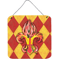 "Caroline's Treasures Hot Peppers Aluminum Metal Wall or Door Hanging Prints, 6 x 6"", Multicolor"