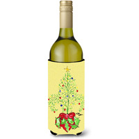 Christmas Tree Fleur de lis Wine Bottle Beverage Insulator Beverage Insulator Hugger