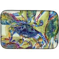 "Caroline's Treasures Crab All Over Dish Drying Mat, 14"" x 21"", Multicolor"