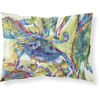 "Caroline's Treasures 8512PILLOWCASE Crab All Over Moisture Wicking Fabric Standard Pillowcase, Large, Multicolor"