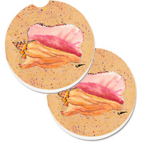 "Caroline's Treasures Shells Set of 2 Cup Holder Car Coasters 8522CARC, 2.56, Multicolor"