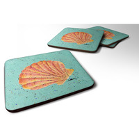 "Caroline's Treasures 8523FC Shells Foam Coasters (Set of 4), 3.5"" H x 3.5"" W, Multicolor"