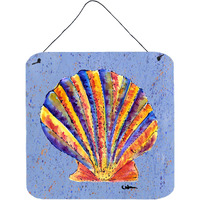 "Caroline's Treasures 8525DS66 Shells Aluminum Metal Wall or Door Hanging Prints, 6 x 6"", Multicolor"