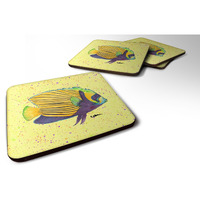 "Caroline's Treasures 8528FC Tropical Fish Foam Coasters (Set of 4), 3.5"" H x 3.5"" W, Multicolor"