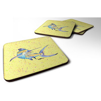"Caroline's Treasures 8533FC Sailfish Foam Coasters (Set of 4), 3.5"" H x 3.5"" W, Multicolor"