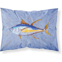"Caroline's Treasures 8535PILLOWCASE Tuna Fish Moisture Wicking Fabric Standard Pillowcase, Large, Multicolor"
