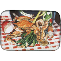 "Caroline's Treasures Crab Boil Dish Drying Mat, 14"" x 21"", Multicolor"