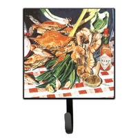 "Caroline's Treasures 8537SH4 Crab Boil Leash Holder or Key Hook, Small, Multicolor"