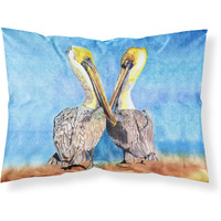 "Caroline's Treasures 8539PILLOWCASE Pelican Moisture Wicking Fabric Standard Pillowcase, Large, Multicolor"