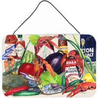 "Caroline's Treasures Louisiana Spices Aluminum Metal Wall or Door Hanging Prints, 8 x 12"""