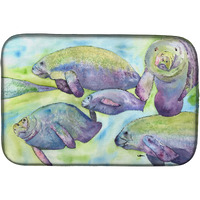 "Caroline's Treasures Manatee Dish Drying Mat, 14 x 21, Multicolor"
