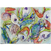 "Caroline's Treasures 8547PLMT Crab Fabric Placemat, Multicolor"
