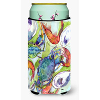 "Crab, Shrimp and Oysters Tall Boy Beverage Insulator Beverage Insulator Hugger"