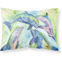 "Caroline's Treasures 8548PILLOWCASE Dolphin Moisture Wicking Fabric Standard Pillowcase, Large, Multicolor"