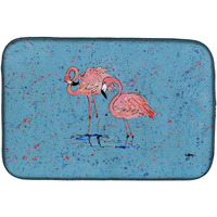 "Caroline's Treasures Flamingo Dish Drying Mat, 14"" x 21"", Multicolor"