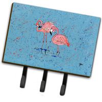 "Caroline's Treasures 8566TH68 Flamingo Leash or Key Holder, Large, Multicolor"
