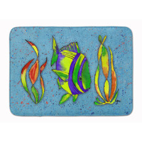 "Caroline's Treasures Tropical Fish on Blue Floor Mat, 19"" x 27"", Multicolor"
