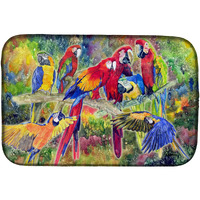 "Caroline's Treasures Parrot Dish Drying Mat, 14"" x 21"", Multicolor"