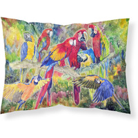"Caroline's Treasures 8600PILLOWCASE Parrot Moisture Wicking Fabric Standard Pillowcase, Large, Multicolor"