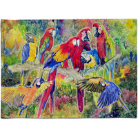 "Caroline's Treasures 8600PLMT Parrot Fabric Placemat, Multicolor"
