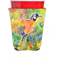 "Caroline's Treasures 8602RSC Parrot Head Red Solo Cup Hugger, Multicolor"