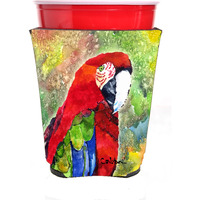 "Caroline's Treasures 8606RSC Parrot Red Solo Cup Hugger, Multicolor"