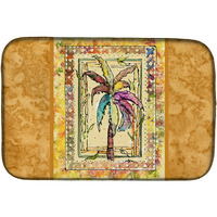 "Caroline's Treasures Palm Tree Dish Drying Mat, 14"" x 21"", Multicolor"