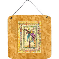 "Caroline's Treasures 8614DS66 Palm Tree Aluminum Metal Wall or Door Hanging Prints, 6 x 6"", Multicolor"