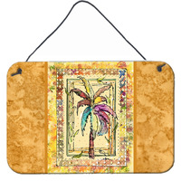 "Caroline's Treasures 8614DS812 Palm Tree Aluminum Metal Wall or Door Hanging Prints, 8 x 12"""