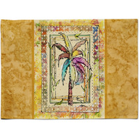 "Caroline's Treasures 8614PLMT Palm Tree Fabric Placemat, Multicolor"