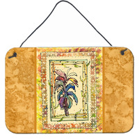 "Caroline's Treasures 8615DS812 Palm Tree Aluminum Metal Wall or Door Hanging Prints, 8 x 12"""