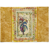 "Caroline's Treasures 8615PLMT Palm Tree Fabric Placemat, Multicolor"