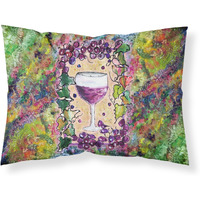 "Caroline's Treasures 8616PILLOWCASE Wine Moisture Wicking Fabric Standard Pillowcase, Large, Multicolor"