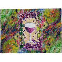 "Caroline's Treasures 8616PLMT Wine Fabric Placemat, Multicolor"