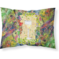 "Caroline's Treasures 8617PILLOWCASE Wine Moisture Wicking Fabric Standard Pillowcase, Large, Multicolor"