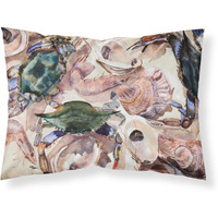 "Caroline's Treasures 8618PILLOWCASE Crab Moisture Wicking Fabric Standard Pillowcase, Large, Multicolor"