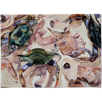 "Caroline's Treasures 8618PLMT Crab Fabric Placemat, Multicolor"