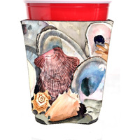 Sea Shells  Red Solo Cup Beverage Insulator Hugger