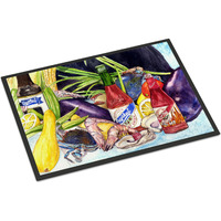 "Caroline's Treasures 8637JMAT Crystal Hot Sauce with Seafood Indoor or Outdoor Mat, 24 x 36"", Multicolor"