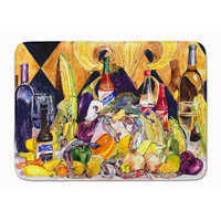 "Caroline's Treasures Crystal Hot Sauce Fleur De lis Wine Floor Mat, 19"" x 27"", Multicolor"