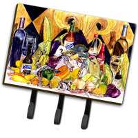 "Caroline's Treasures 8638TH68 Crystal Hot Sauce with Fleur De Lis and Wine Leash or Key Holder, Large, Multicolor"