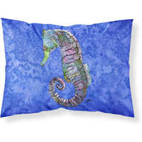 "Caroline's Treasures 8639PILLOWCASE Seahorse Moisture Wicking Fabric Standard Pillowcase, Large, Multicolor"