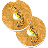 "Caroline's Treasures Seahorse Set of 2 Cup Holder Car Coasters 8640CARC, 2.56, Multicolor"